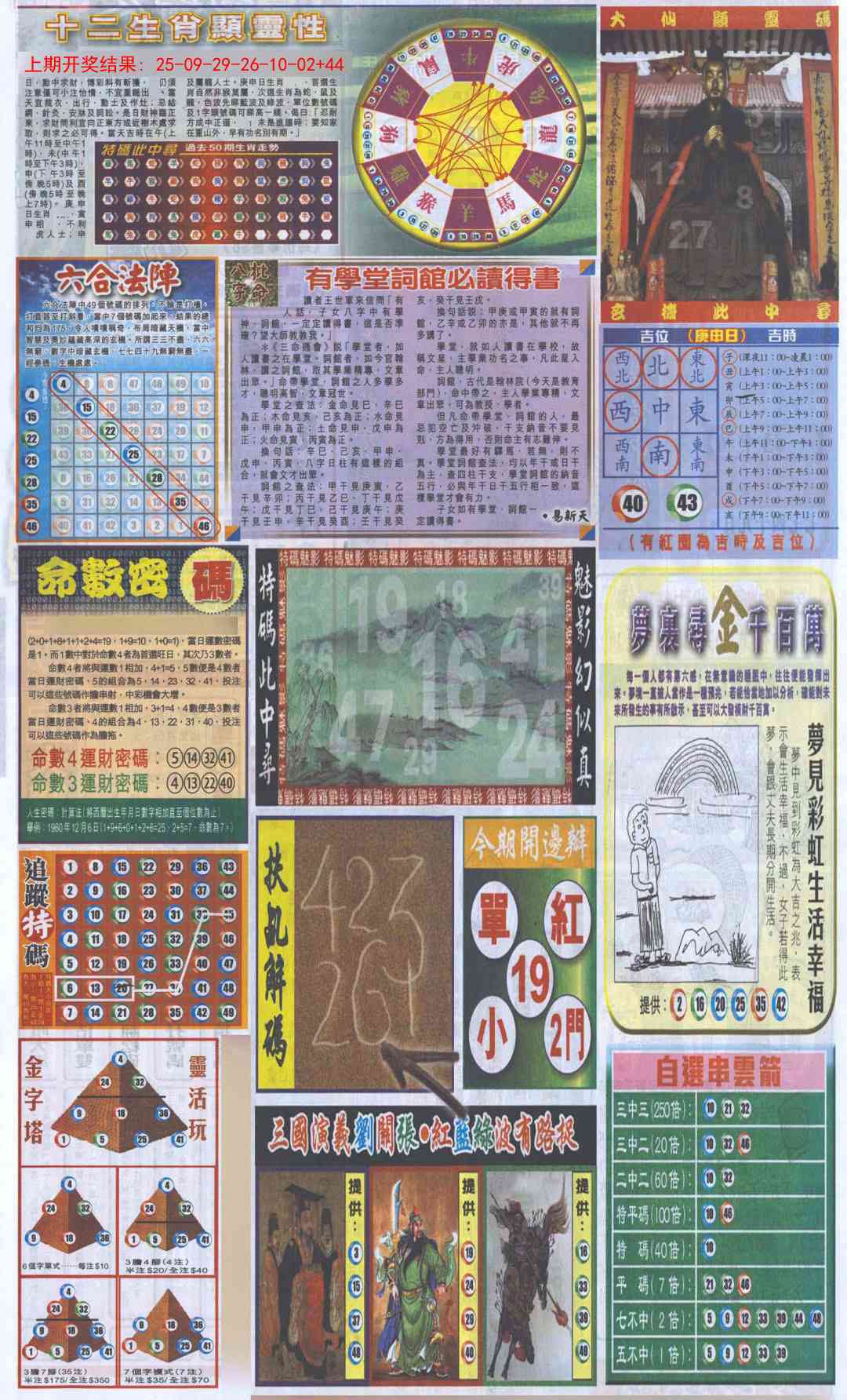 353期新报跑狗-2(背面)[图]