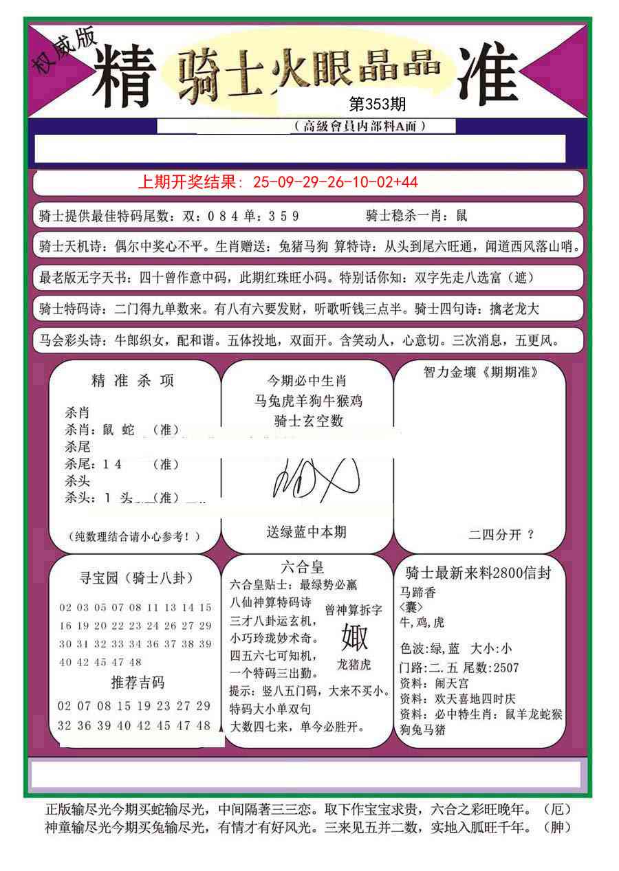 353期骑士火眼晶晶（正）[图]