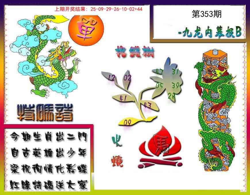 353期九龙内幕特肖图a[图]