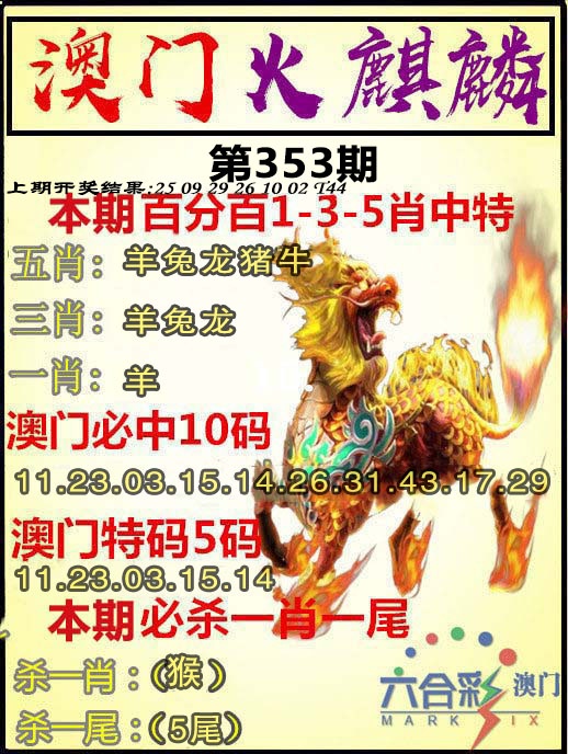 353期火麒麟[图]