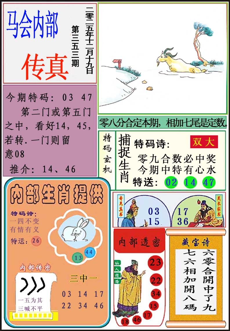 353期马会内部传真[图]