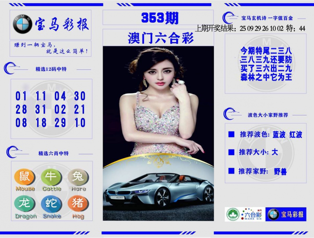 353期宝马彩报[图]