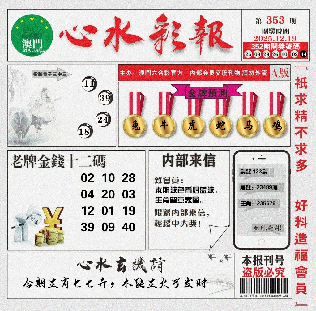 353期心水彩报[图]