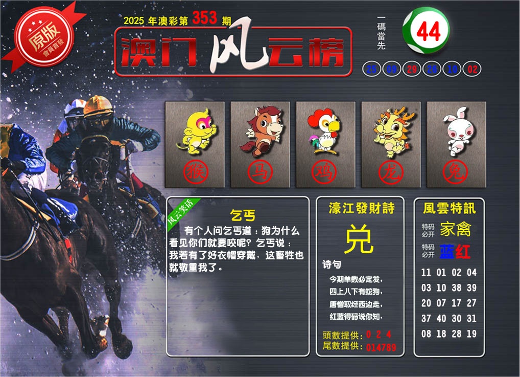 353期澳门风云榜[图]
