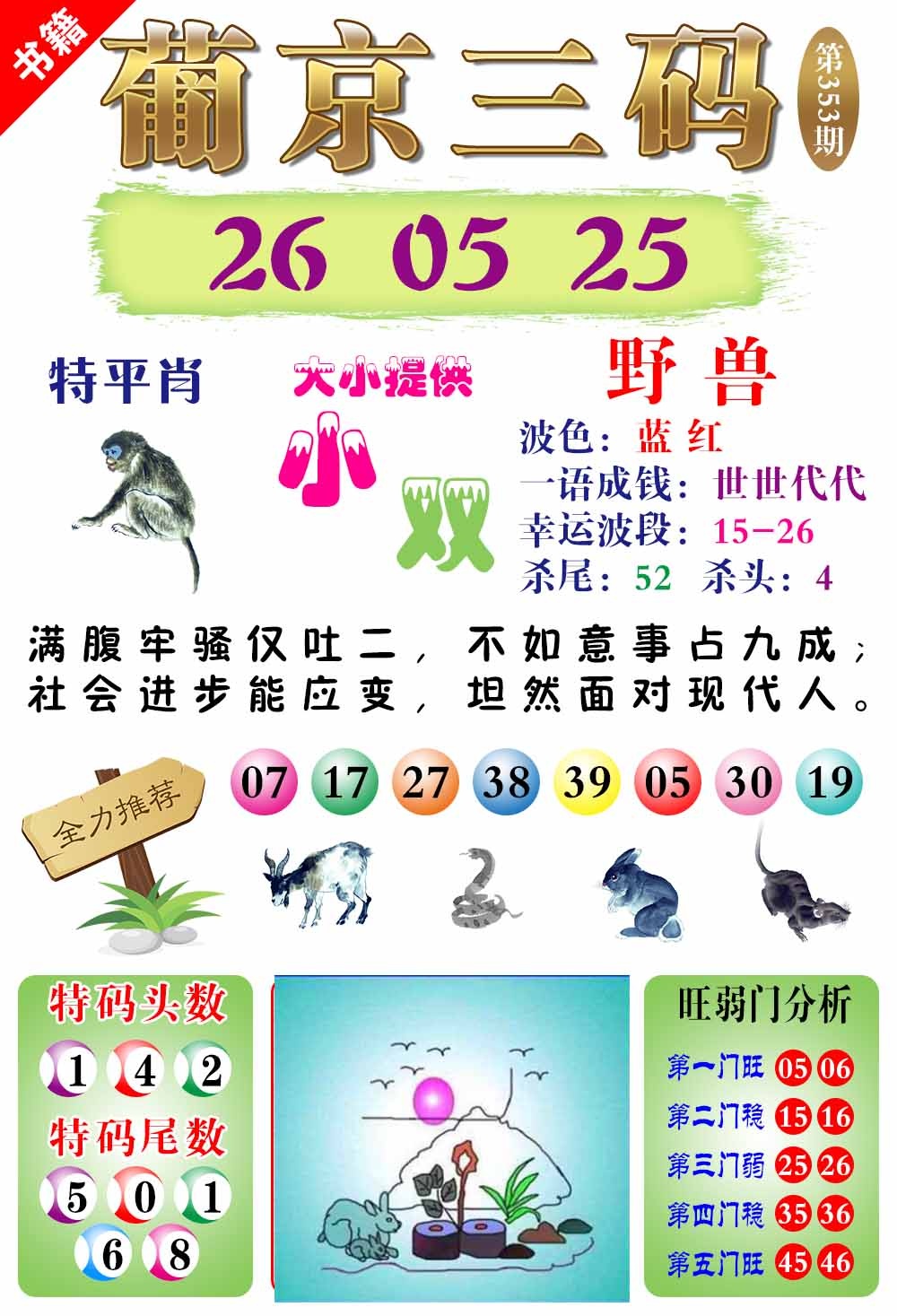 353期澳门葡京三码[图]