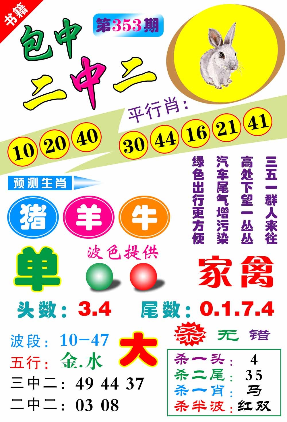 353期澳门预测生肖[图]