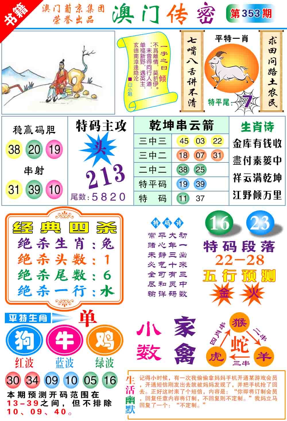 353期澳门传密心水[图]