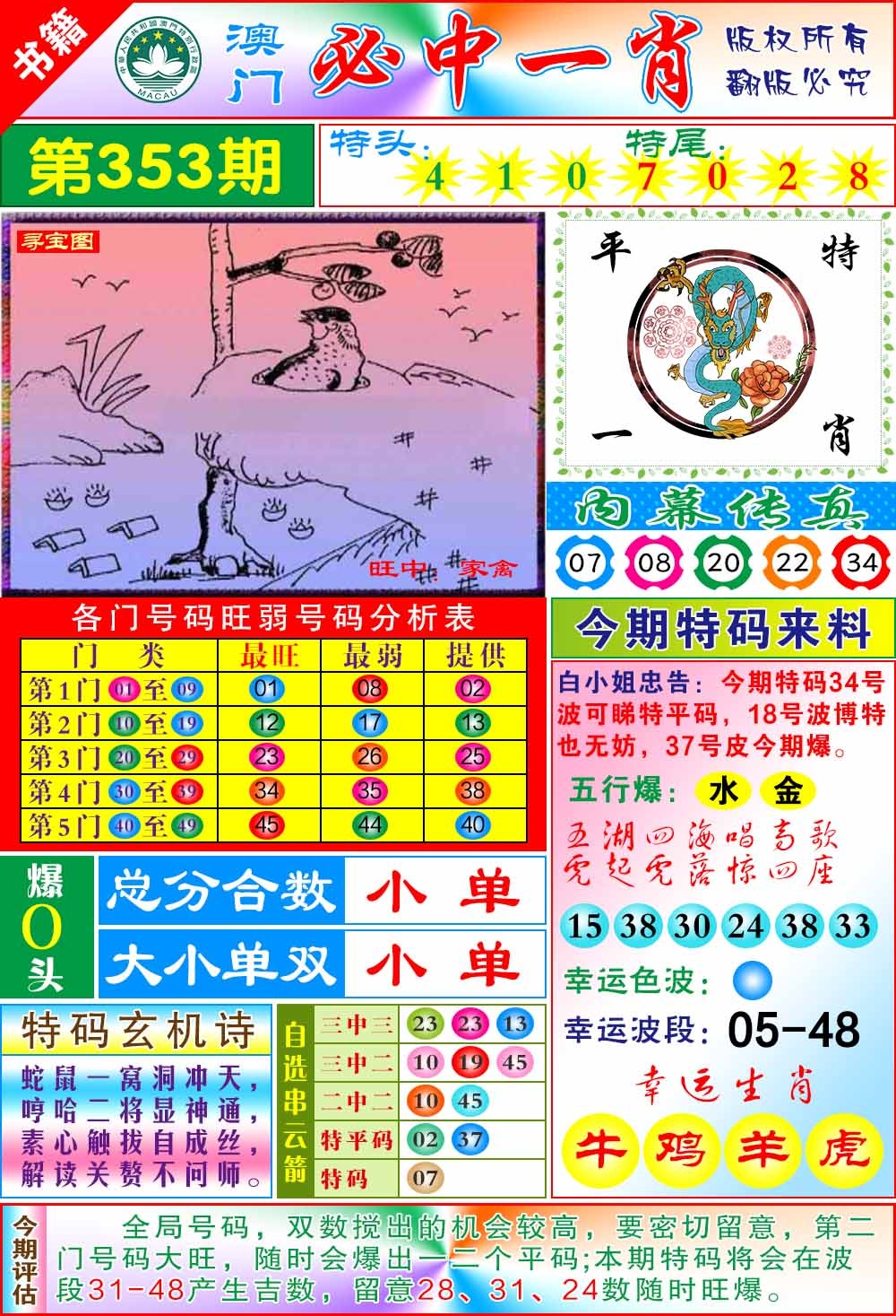 353期澳门玄机一特[图]