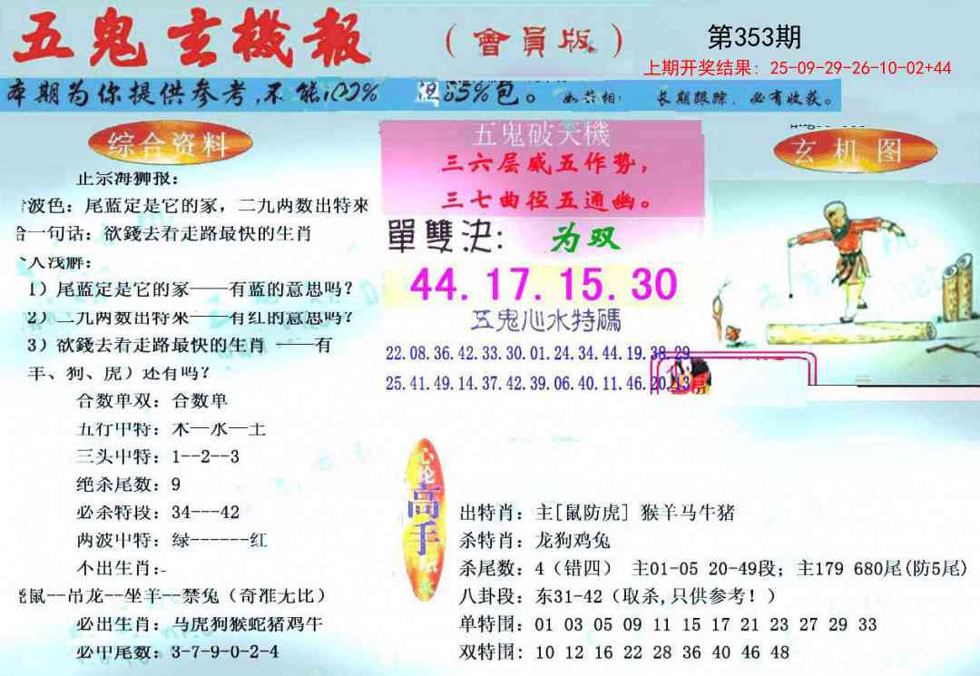 353期新五鬼玄机[图]