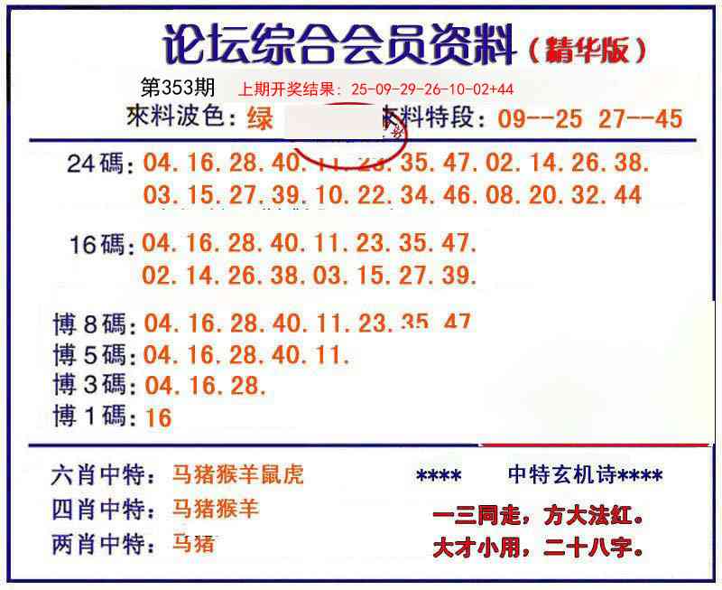 353期综合会员资料[图]