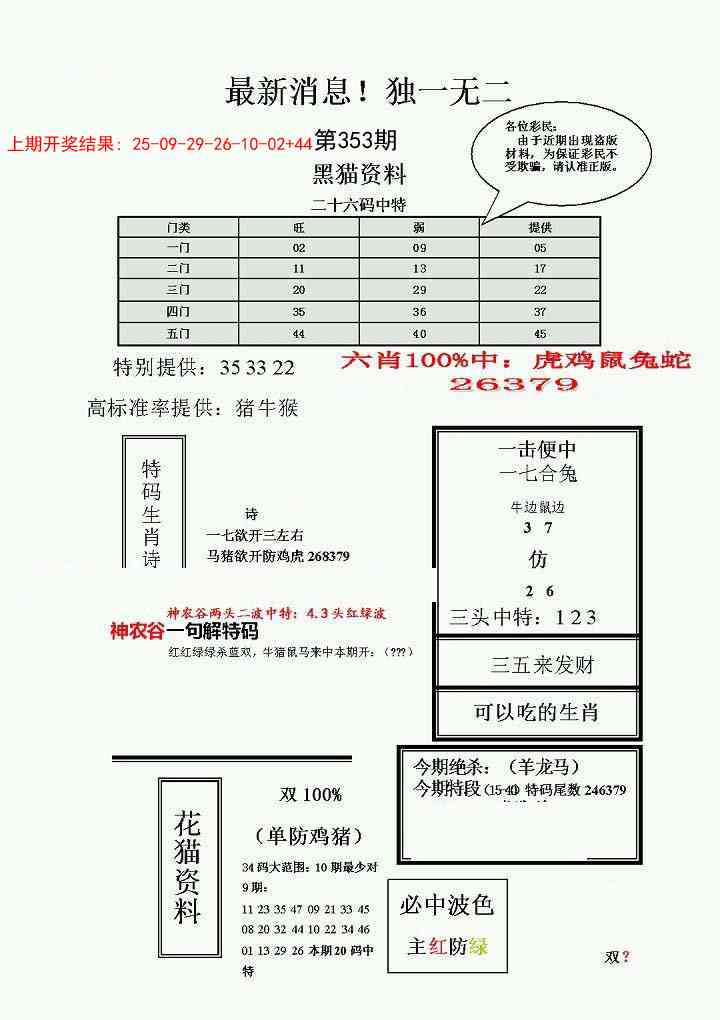 353期独一无二(正)[图]