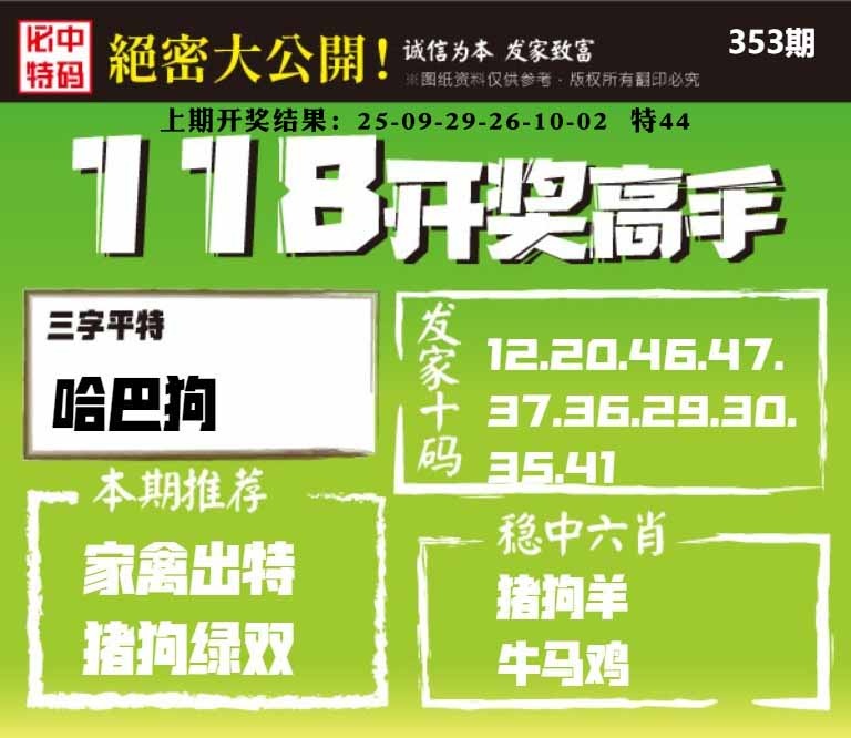 353期118开奖高手[图]